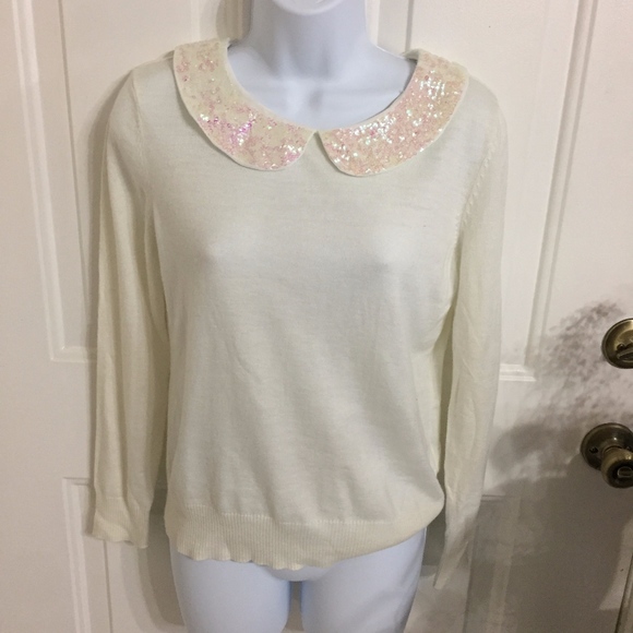 H&M Sweaters - H&M Sequin Collar Sweater (size M) (G4)